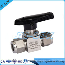 One piece instrument ball valve